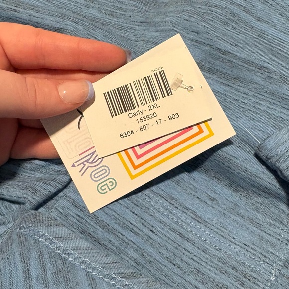 LuLaRoe Blue Heather Midi Dress - Picture 5 of 5